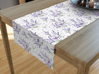 LONETA dekoratív asztali futó - vázában levendulavirág