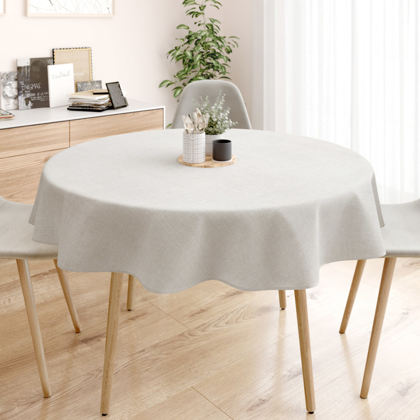 LONETA dekoratív asztalterítő - természetes - kör alakú