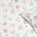 Pamut ágyneműhuzat - cikkszám 949 - színes réti virágok fehér alapon