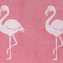 Nagy frottír strandtörölköző, Fehér flamingó madarak - világos rózsaszínű 90 x 180 cm