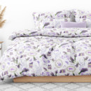 Pamut ágyneműhuzat - levandula virágok és idézetek