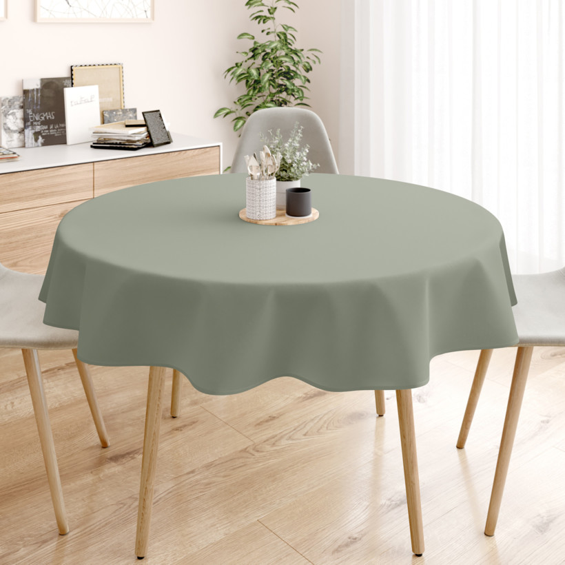 LONETA dekoratív asztalterítő - zsályaszínű - kör alakú