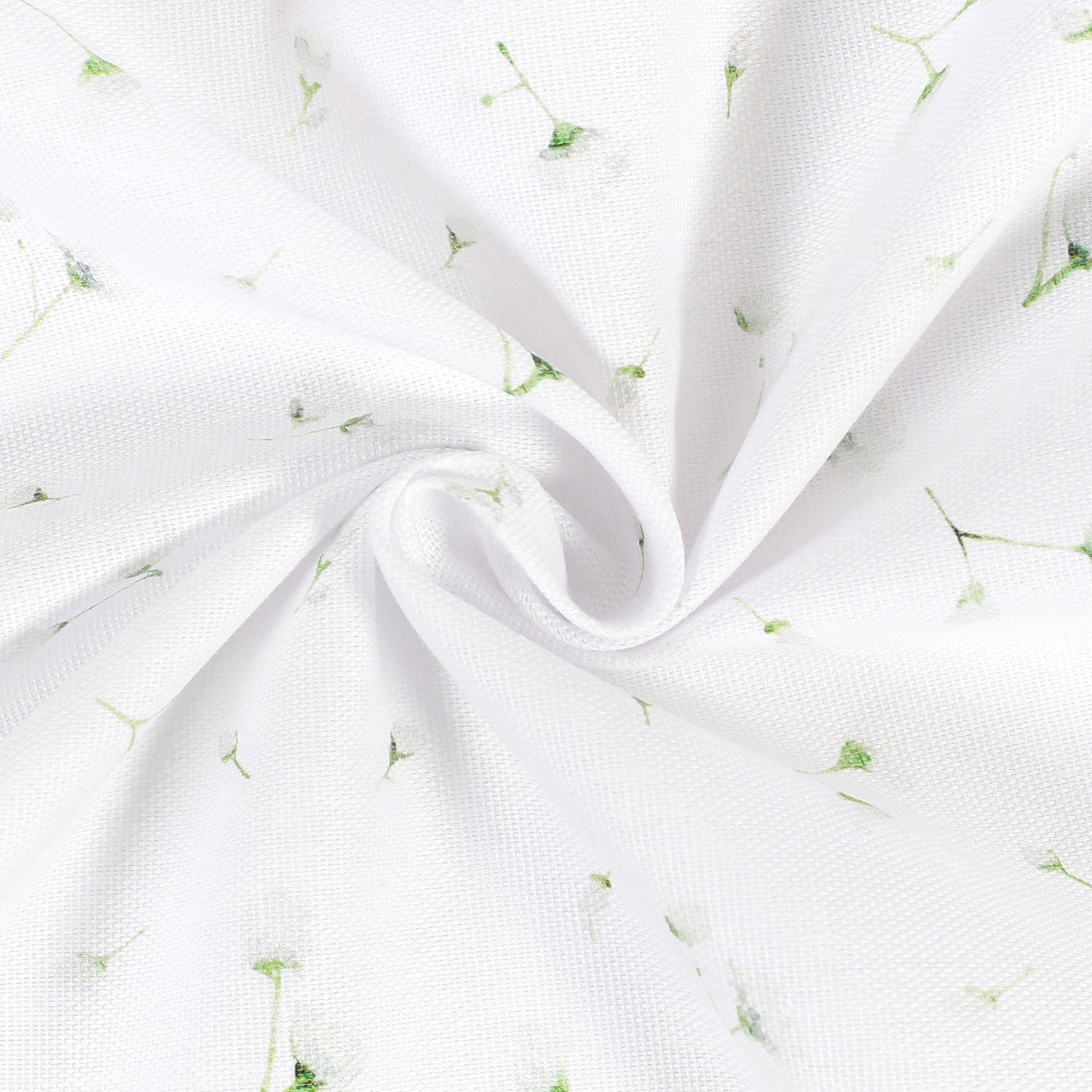 Dekoratív szövet Loneta - apró virágok fehér alapon