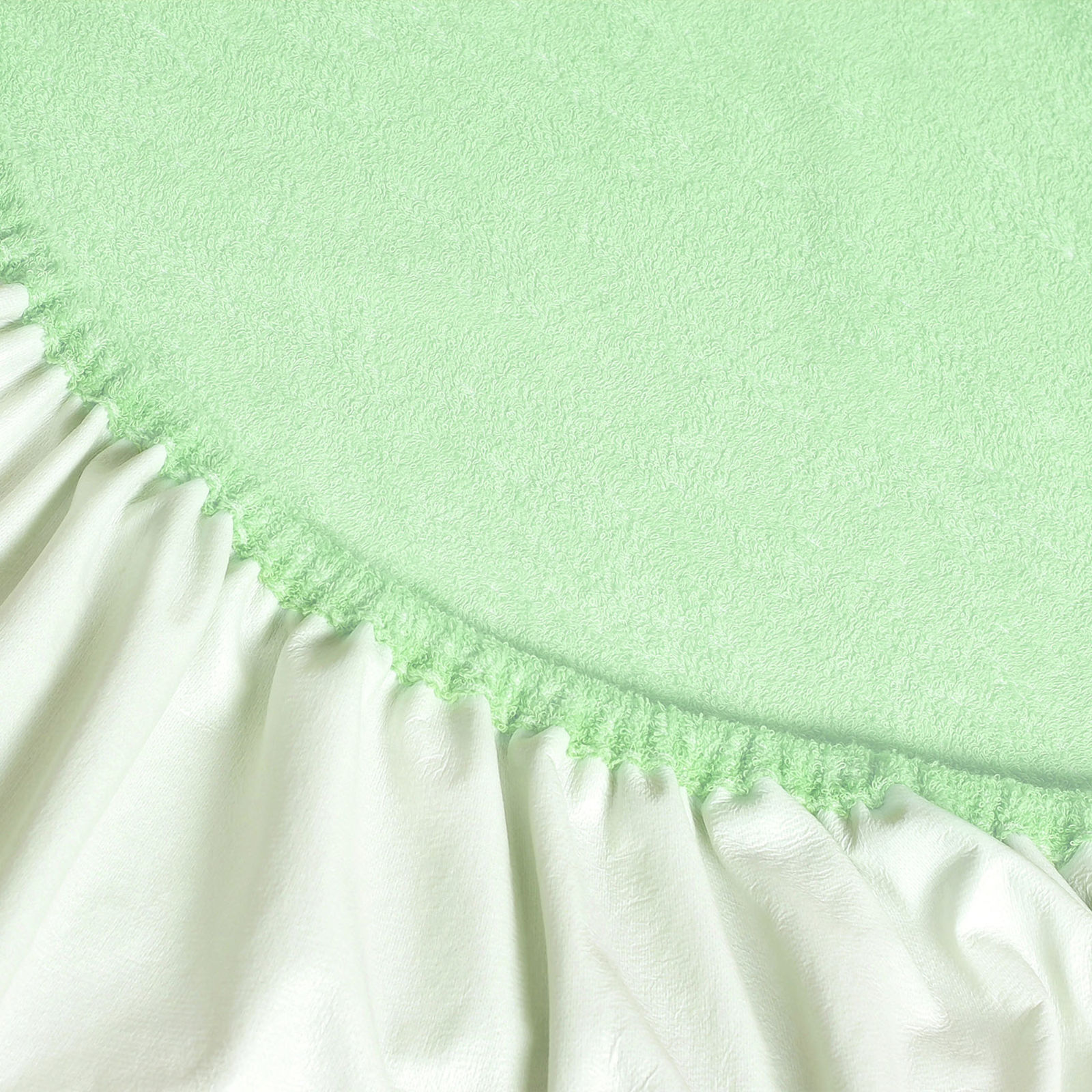 Nem áteresztő frottír matracvédő kiságyba - menta színű