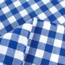 MENORCA dekoratív asztalterítő - kék - fehér kockás - ovális