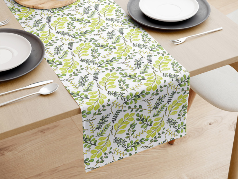 LONETA dekoratív asztali futó - zöld levelek