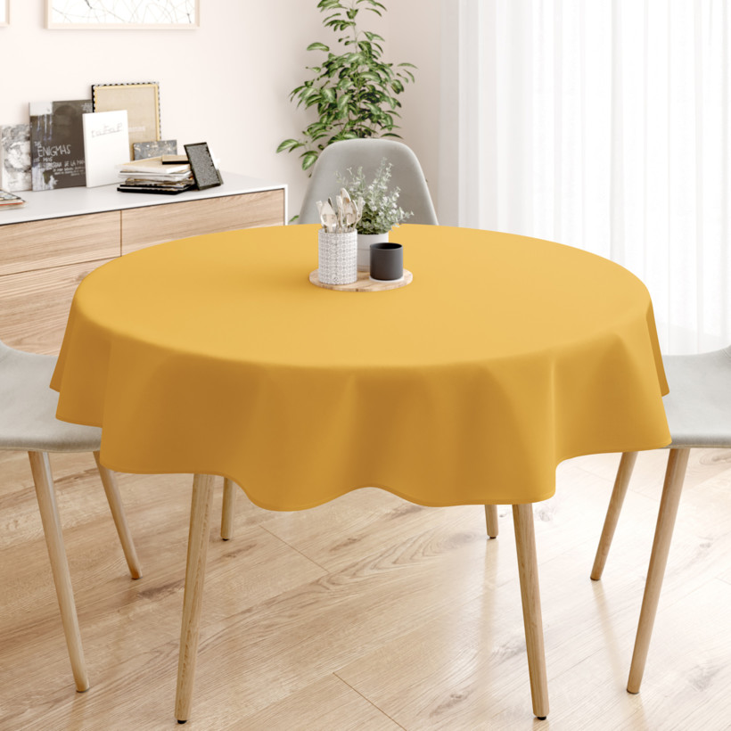LONETA dekoratív asztalterítő - mustárszínű - kör alakú