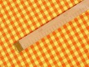 Pamutvászon KANAFAS - szélesség 150 cm - cikkszám 063, narancssárga és sárga kis kockák