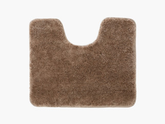 Extra sűrű fürdőszobai szőnyeg / WC szőnyeg kivágással - kávészínű 50x60 cm