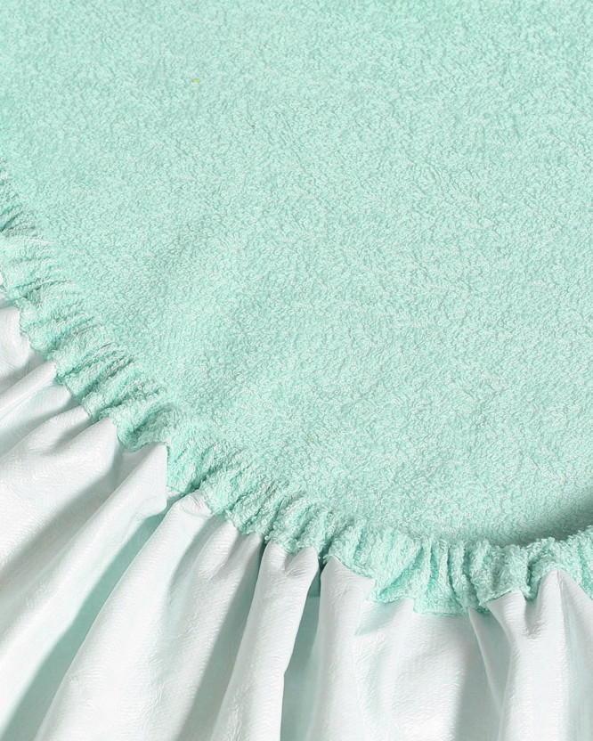 Nem áteresztő frottír matracvédő kiságyba - mentol színű