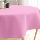 Pamut asztalterítő - rózsaszín - kör alakú