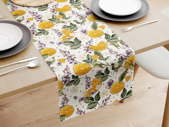 LONETA dekoratív asztali futó - narancsok és virágok