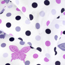 Pamut ágyneműhuzat - cikkszám 1022 lila pöttyös és pillangó mintás