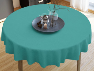 LONETA dekoratív asztalterítő - azurszínű - kör alakú