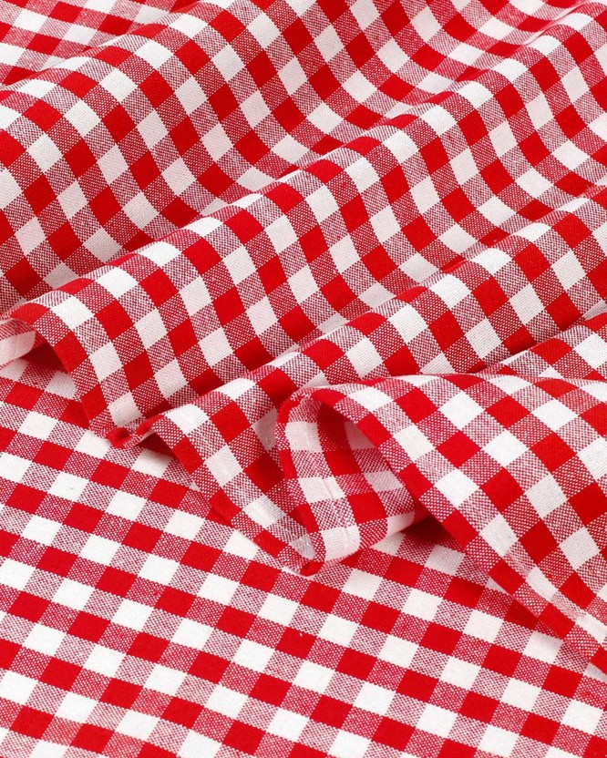 Pamut konyharuha KANAFAS - cikkszám 066 kicsi piros-fehér kockák