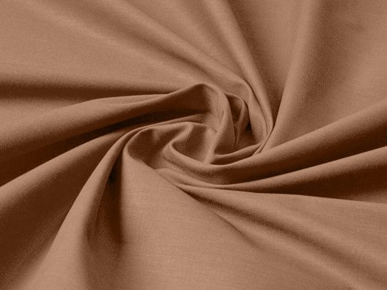 Egyszínű pamutvászon - SUZY barna, méteráru szél. 145 cm
