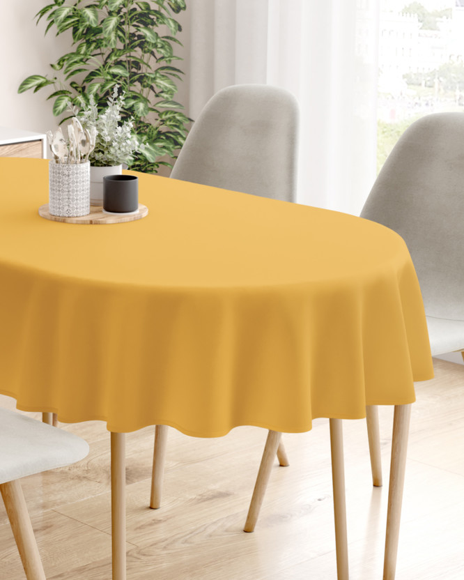 LONETA dekoratív asztalterítő - mustárszínű - ovális