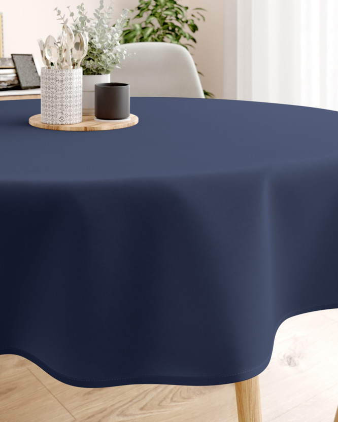 LONETA dekoratív asztalterítő - indigókék - kör alakú