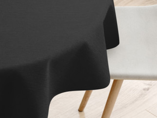 LONETA dekoratív asztalterítő - fekete - kör alakú