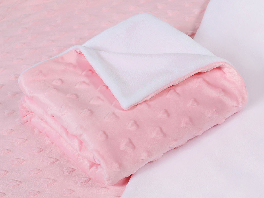Gyerek takaró MINKY - rózsaszínű - 75x100 cm