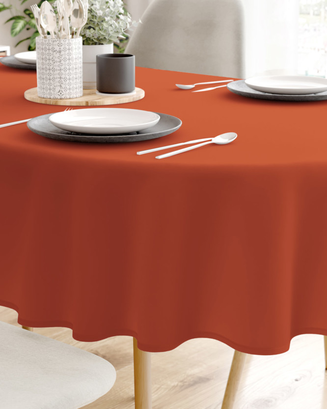 LONETA dekoratív asztalterítő - tégla színű - ovális