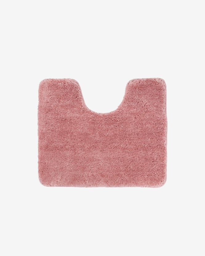 Extra sűrű fürdőszobai szőnyeg / WC szőnyeg kivágással - régi rózsaszínű 50x60 cm