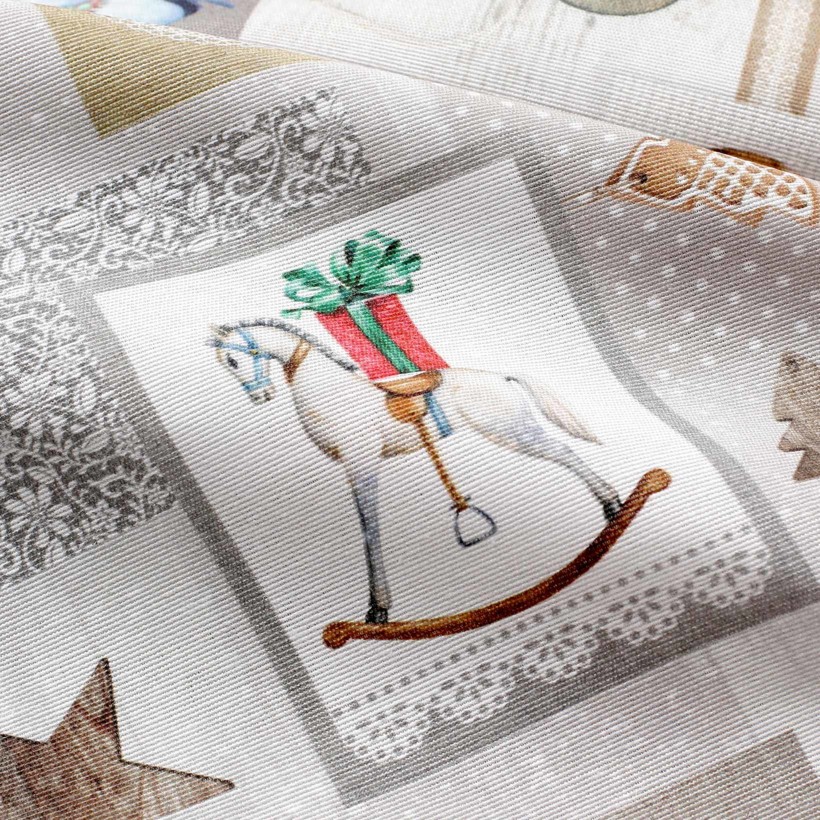 Karácsonyi dekoratív anyag Loneta - Karácsonyi patchwork