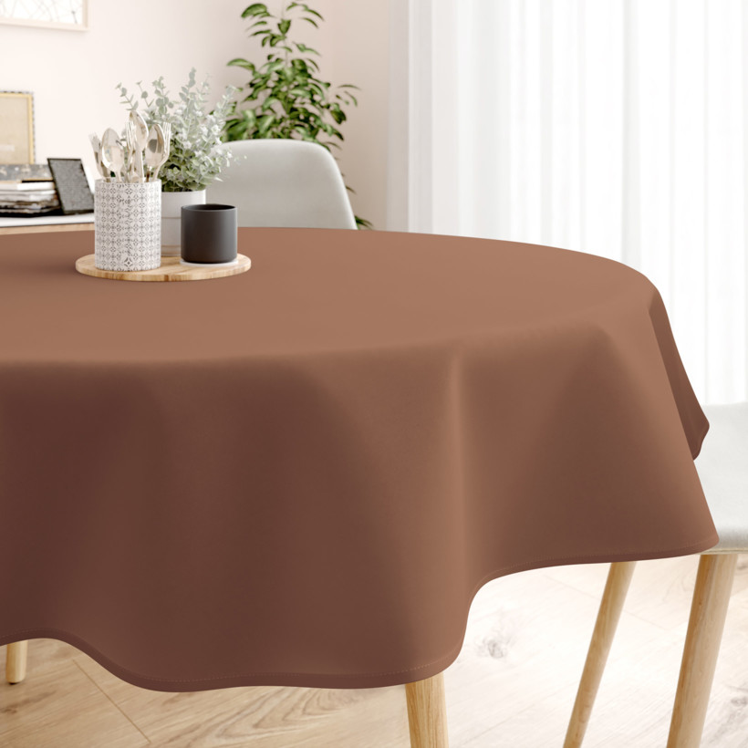 LONETA dekoratív asztalterítő - barna - kör alakú