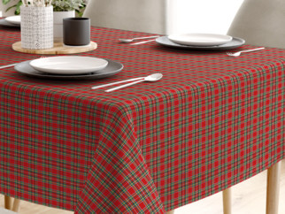 LONETA dekoratív asztalterítő - piros kicsi kockás