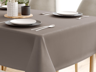 Dekoratív asztalterítő Rongo Deluxe - szürkésbarna, szatén fényű