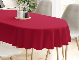 LONETA karácsonyi dekoratív asztalterítő - UNI piros borvöros - ovális