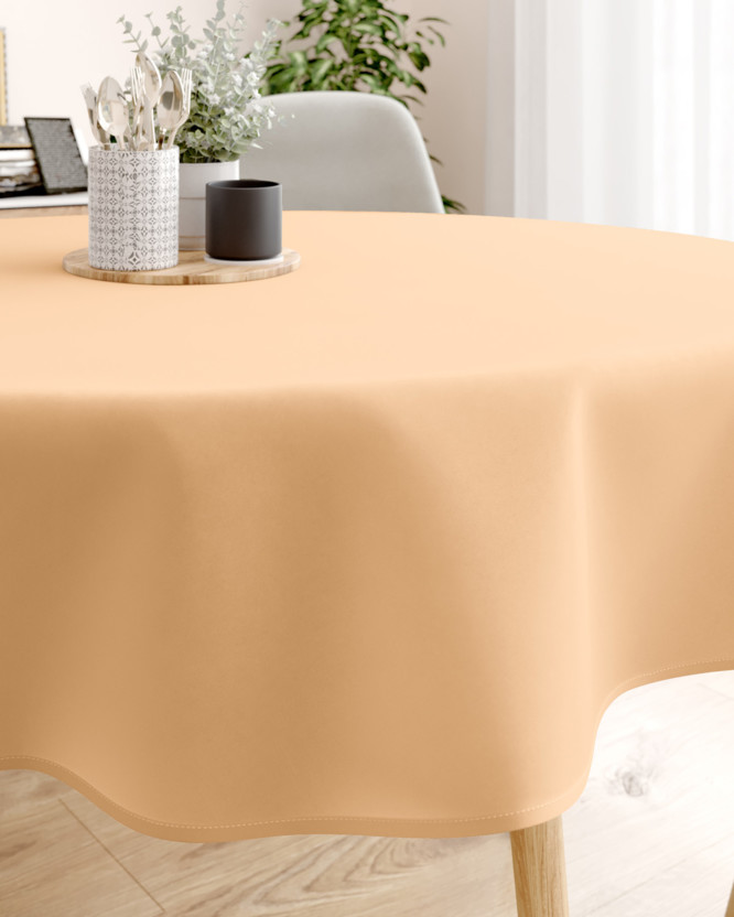 LONETA dekoratív asztalterítő - púderszínű - kör alakú