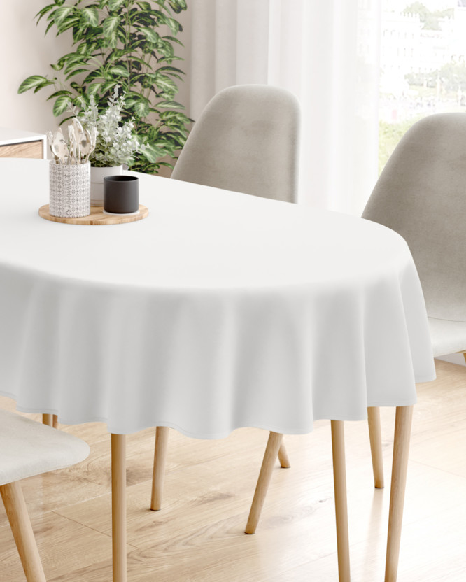 LONETA dekoratív asztalterítő - fehér - ovális