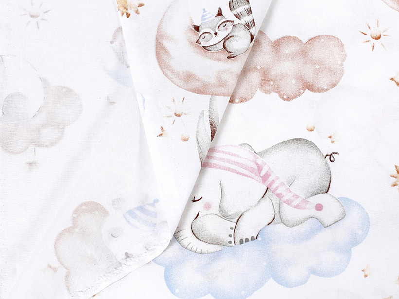 Pamutvászon - alvó állatok a felhők között