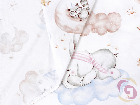 Pamutszövet - alvó állatok a felhők között