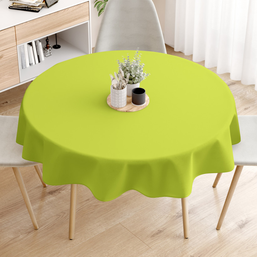 LONETA dekoratív asztalterítő - zöld színű - kör alakú