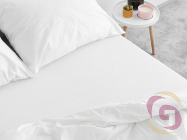 Exkluzív frottír körgumis lepedő magas matracokhoz - fehér