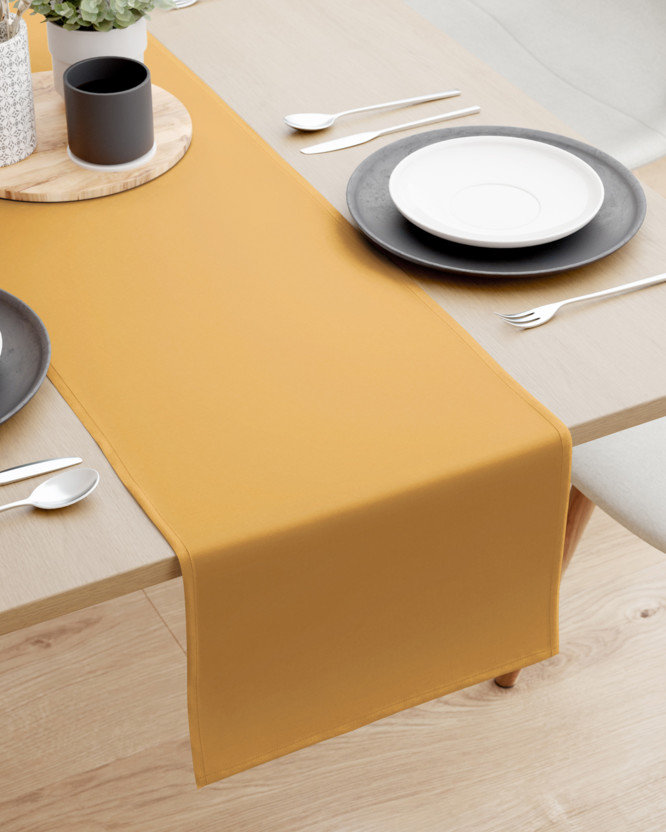 Pamut asztali futó - mustárszínű