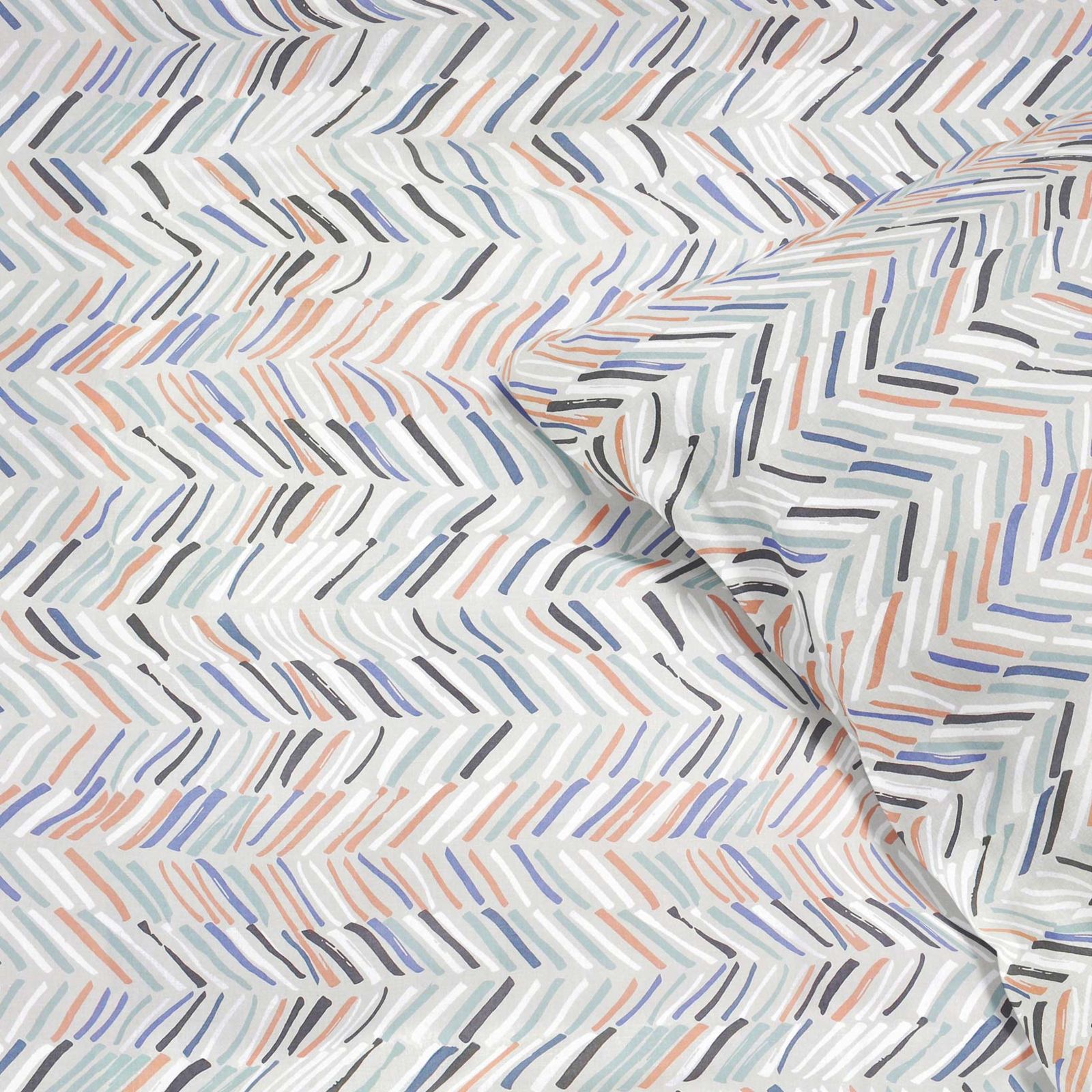 Pamut ágyneműhuzat - festett vonalak