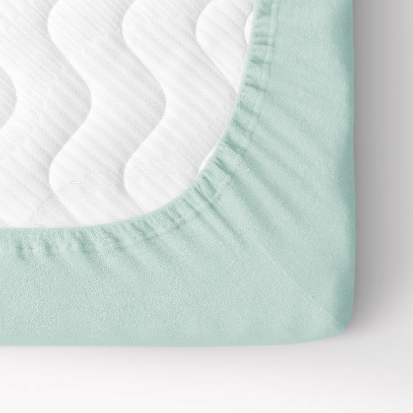 Exkluzív frottír körgumis lepedő magas matracokhoz - mentaszínű
