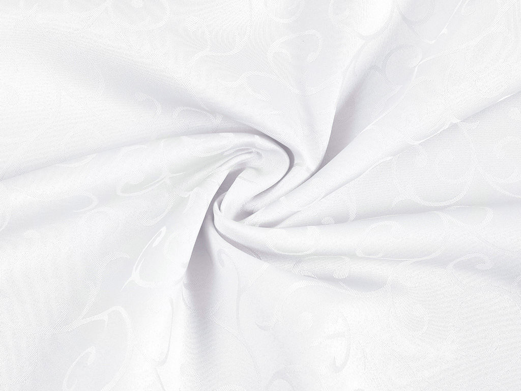 Luxus teflon szövet terítőknek - Fehér összekötő rajzolású