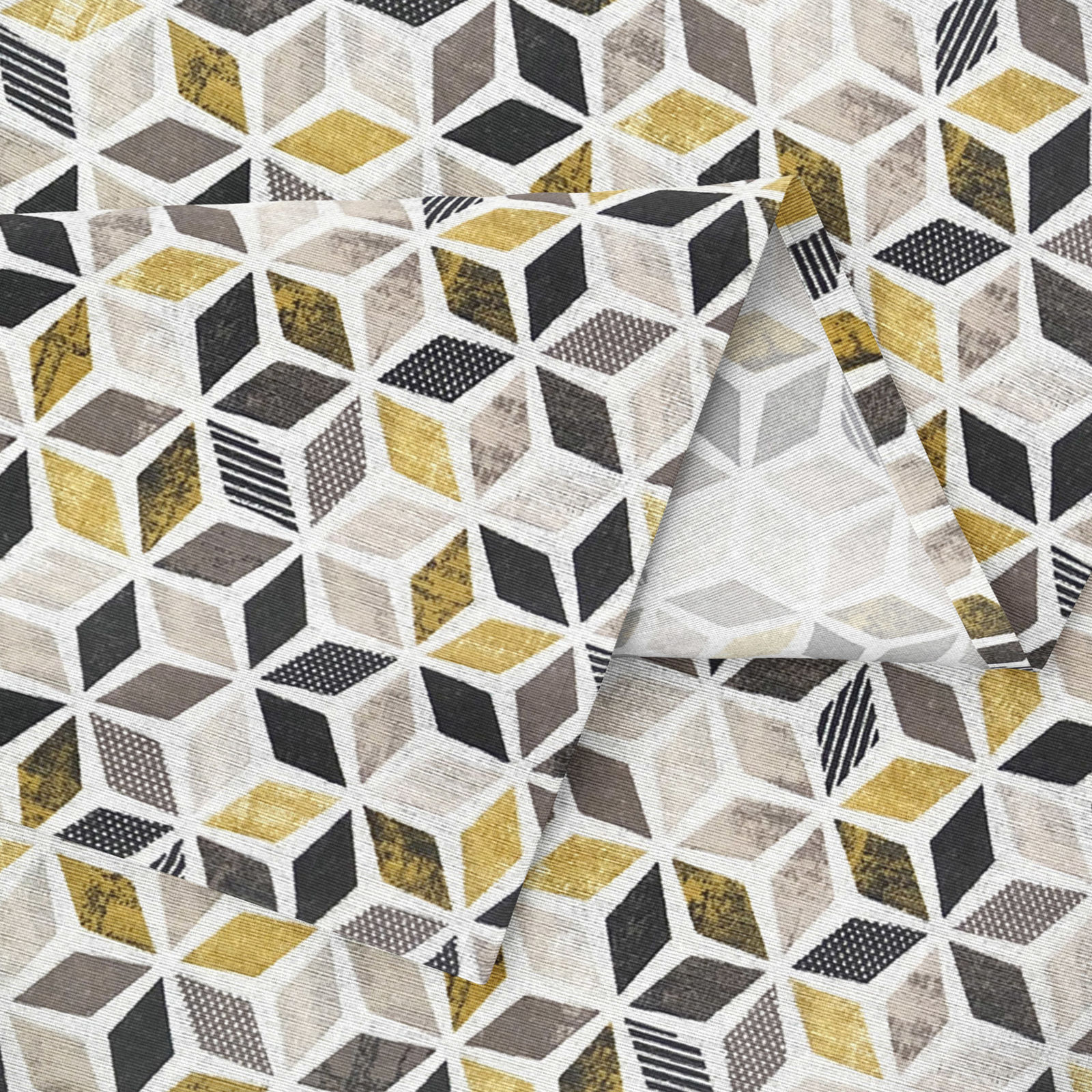 Szögletes terítő Vintage - arany színű mozaik mintás