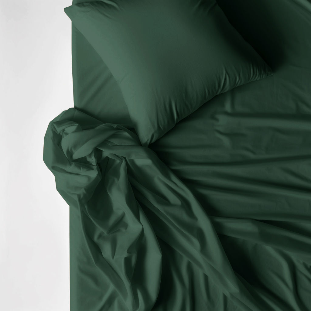 Pamut ágyneműhuzat garnitúra - sötétzöld