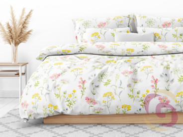 Pamut ágyneműhuzat Duo - virágzó tavaszi virágok