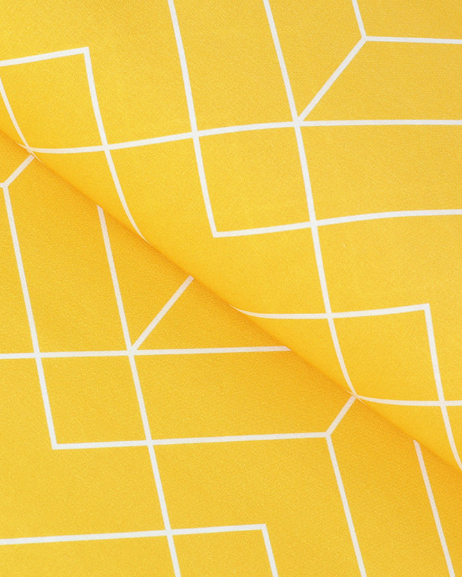 Pamutvászon - Mozaik mintás, sárga alapon