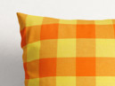 Pamut párnahuzat KANAFAS - nagy sárga-narancssárga kockás