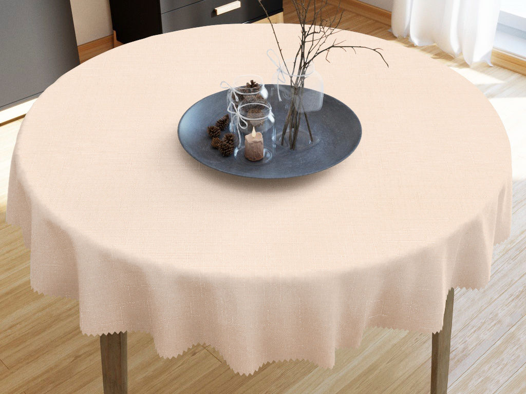 Teflonbevonatú asztalterítő - pezsgőszínű - kör alakú