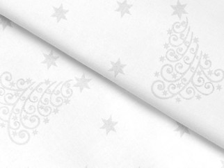 Teflonbevonatú reggeliző alátét - ezüstszínű karácsonyfák és csillagok - 2 db