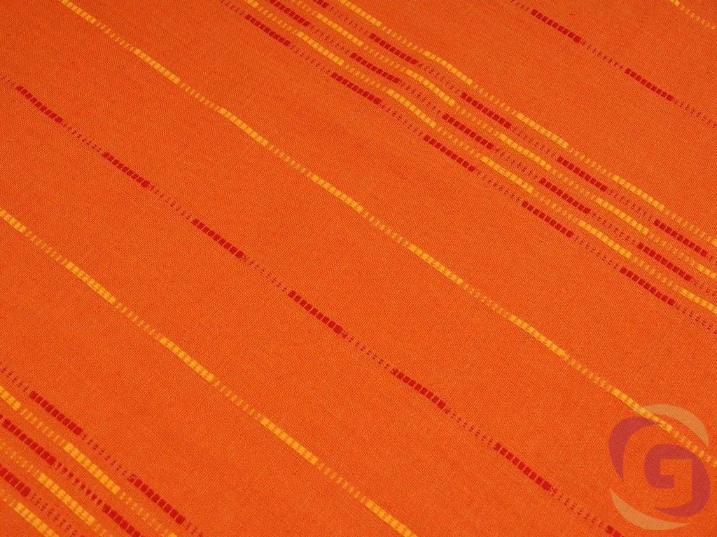 Pamutszövet - Narancssárga csíkos mintás