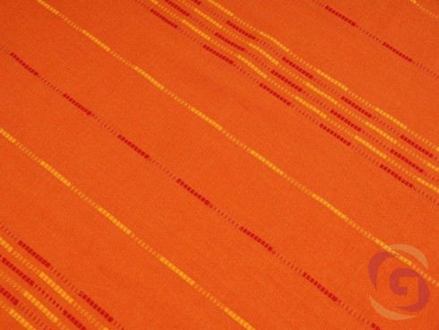 Pamutszövet - Narancssárga csíkos mintás